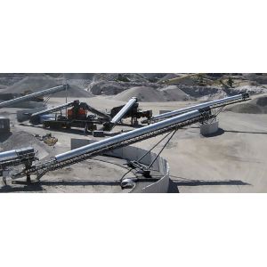 Oil Fire Resistant Powered Belt Conveyor 440V Cement Mining Quarry