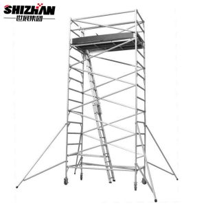Cuplock Aluminium Mobile Scaffold H Frame Ladder Scaffolding System