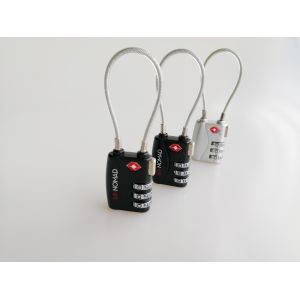 3 Number TSA Cable Lock 63g Color Customized Easy Operate Free Samples