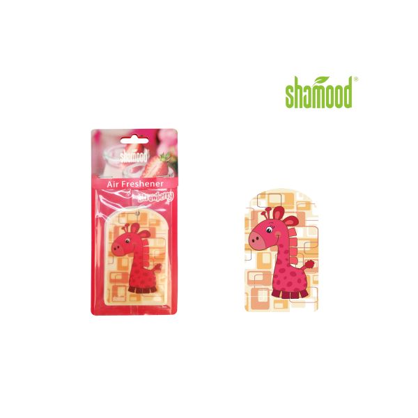 Quality Animal Giraffe Thick Paper Air Freshener Strawberry Fragrance Eco - Friendly wholesale