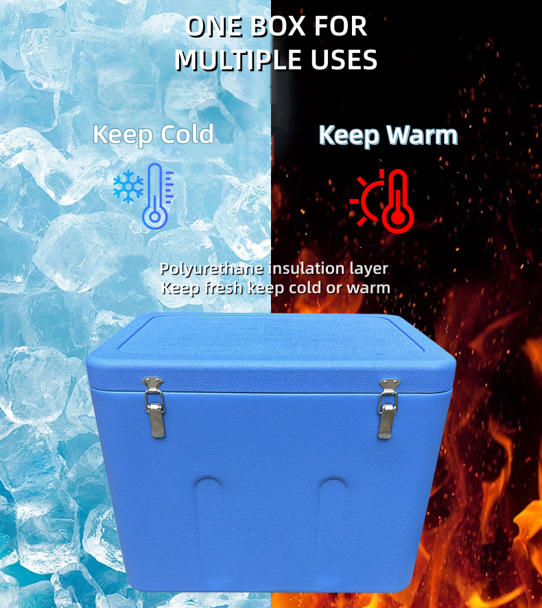 100L Multi-functional Ice Insulated Cooler Box With Handle For Cold Chain
