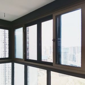 Aluminum Sliding Screen Door with Mesh and Powder Coated / Anodized Finish