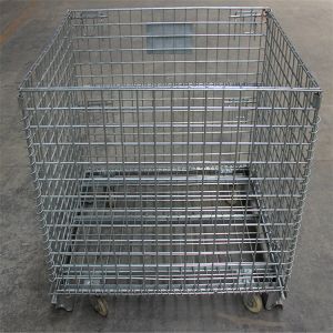 Cheap Custom Portable Folding Storage Cage , Mesh Cages For Storage Powder coated for sale