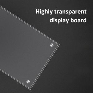 Custom Size A3 Wall Mounted Document Holder Transparent Acrylic Billboard ODM