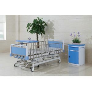 Foldable Manual Pediatric Bed , 5 Function Clinic Nursing Bed