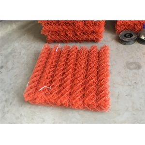 Orange Chain Link Fabric construction barriers with 1"/25mm*25mm New Zealand