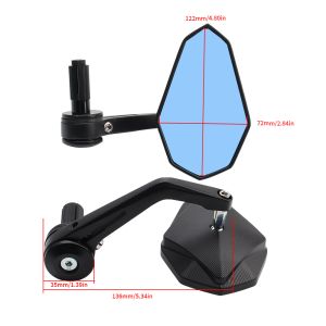 Diamond Shaped Handle Mirror Suitable for 22mm Handle Width Motorcycle Rearview