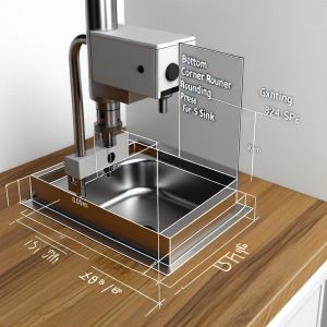 Bottom Corner Rounding Press for Sink
