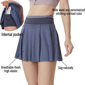 China Mesh Breathable Women Skin Friendly Fabric Golf Short Skirt With Pocket on sale