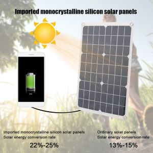 Lightweight Portable Solar Panel Monocrystalline Cell 100W 12/24V USB Output