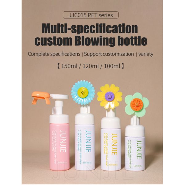 Cute New Style 100ml-200ml PET Mousse Foam Bottle Pressing Hand Sanitizer Plastic Bottle Face Wash Facial Cleanser Bottle
