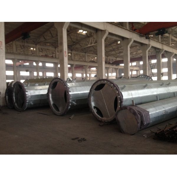 Galvanised Steel Tapered Power Transmission Poles for Overhead Power Line