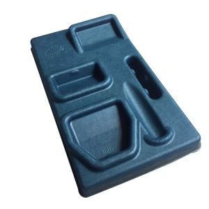 Oil Resistant Wet Press Molded Pulp , Waterproof Molded Fiber Tray