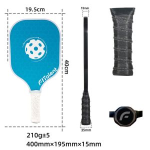 Pickleball Paddle and Ball Set Carbon Fiber Plastic Honeycomb Core Pickleball