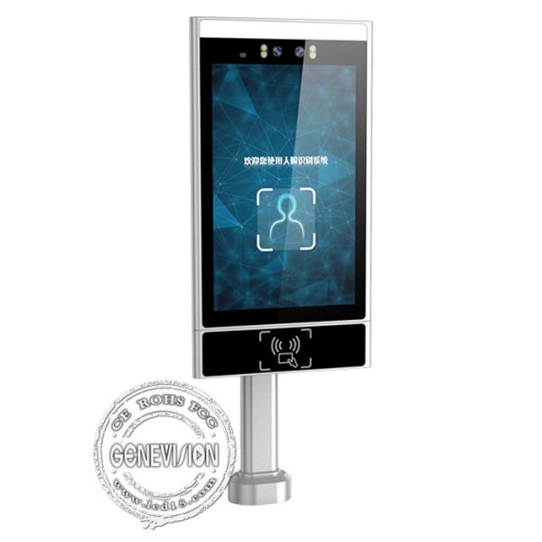 Hospital 8 Inch Android Digital Signage Facial Recognition Sensor Epidemic