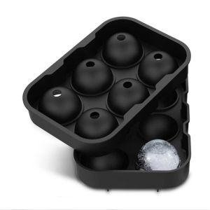 Ice Cream Makers Stocked 6 Cavity Food Grade Silicone Ice Cube Ball Tray Mold