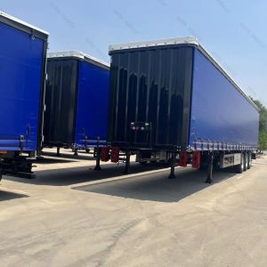 3 Axle Side Curtain Semi Trailer With 1840mm Tread And Wabco Relay Valve