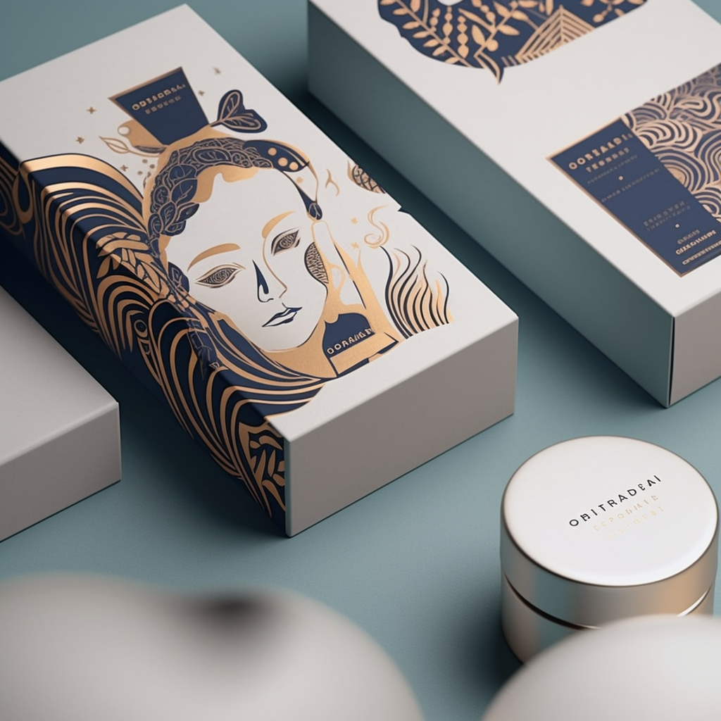 Kraft Paper Recyclable Printed Face Cream Skin Care Makeup Packaging Box For Cosmetics