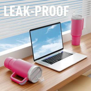 Double Walled Insulated Quencher Travel Tumbler Stanley 40 Oz Mug With Handle