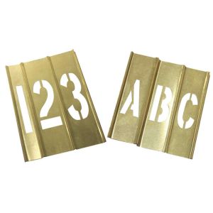 Adjustable Brass Interlocking Stencils For Letters And Figures