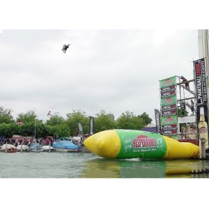 Crazy Inflatable Water Trampolines / Inflatable Water Pillow For Jumping