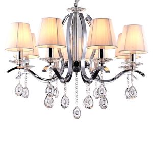 Cheap Metal chandelier with glass crystals 6/8 Lights with lampshade (WH-MI-53) for sale