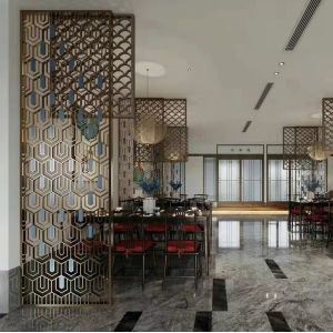 China Customized Decor Restaurant Laser Cut Wall Partition Metal Screens Room Dividers on sale