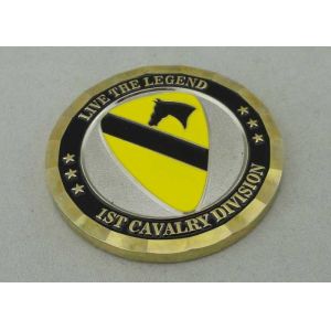 Personalized 1ST Cavalry Division Coin , Two Tone Plating Die Stamped And 2.0