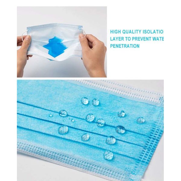 3 Ply Dispsoable Face Mask Earloop Surgical Mouth Mask Anti Pollution