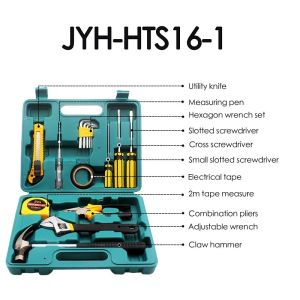 JYH-HTS16-1 Household Tool Sets 10pcs Custom Handmade Toolbox