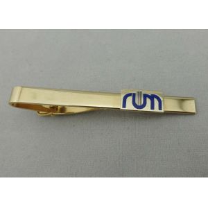 China 15 mm Gold Plating Personalized Tie Bar , 1 Inch Custom Copper For Mens on sale
