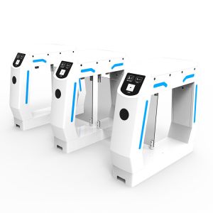Bi Directional Optical Turnstile Access Control White Lobby Security Turnstiles