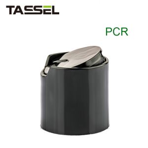 PCR 24/410 Black Disc Caps Bottle Cap For Shampoo Lotion Products