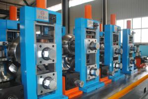 China Blue Welded Automatic Tube Mill Production Line 90m/Min Pipe Size 20*20-60*60mm on sale