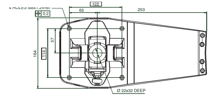 Industrial Horizontal Manual Transmission Shifter HGS System 923 Series