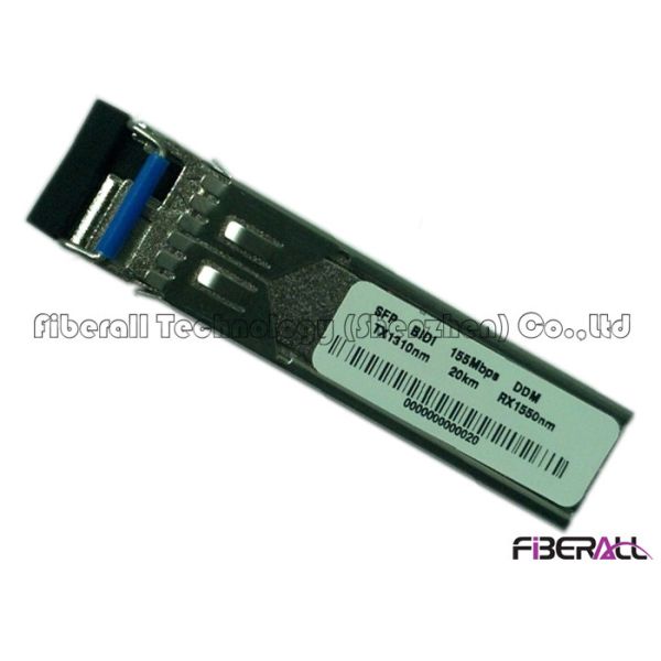 Quality BiDi Single Mode Fiber Transceiver , 155M SFP Optical Transceiver With DDM wholesale