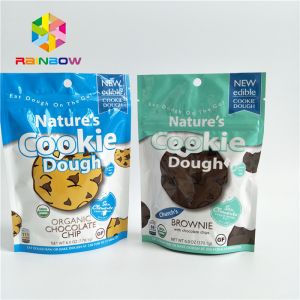 Reusable Stand Up Bags Customized Printing Tear Notches For Cookie