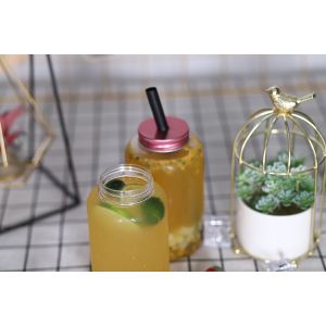 Medium Milk Tea Bottles Leak-proof Square Round Design For Convenient Handling