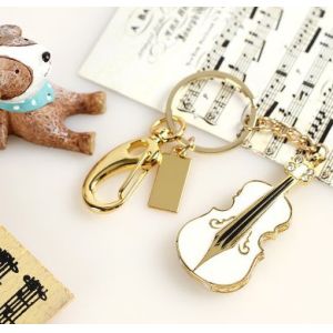 Usb 2.0 Keychain Flash Drive Violin Shape 128MB 256MB 512MB Foundable