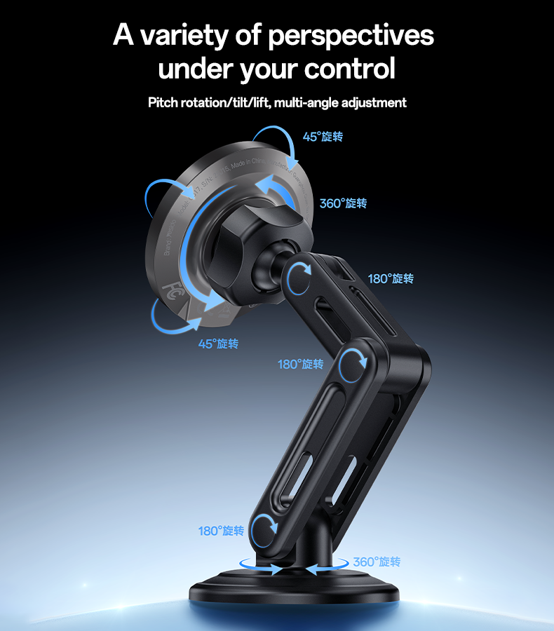 15W Fast Charging Wireless Charger with N52 Strong Magnetic Adsorption and 8-fold Protection for Secure Phone Holding