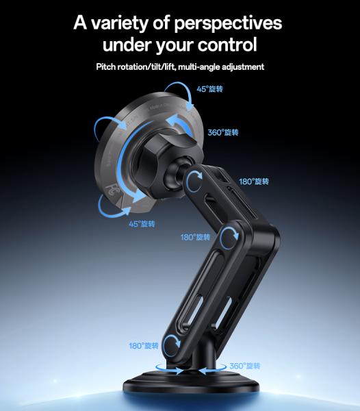 15W Fast Charging Wireless Charger with N52 Strong Magnetic Adsorption and 8