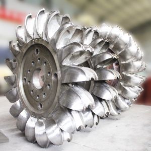 Cast Iron Pelton Wheel Turbine Generator Rated Current 100A-1000A 100KW-50MW For