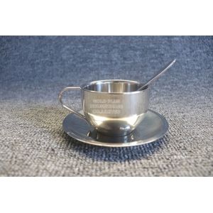 OEM Printing Logo Restaurant Bones Coffee Mug 180ml With Saucer Plate Set