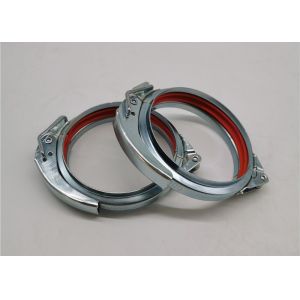 China Electro Galvanised Tube Clamps 100mm With Red Sealent on sale
