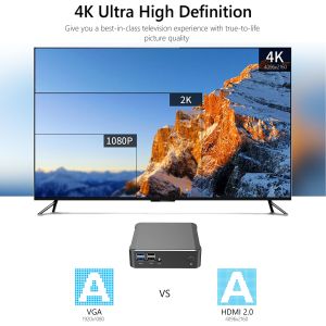 Aluminum Case Mini Pc Computer Core I5 10210U/I7 10510U Win10 HD+DP 2.4G/5G Dual