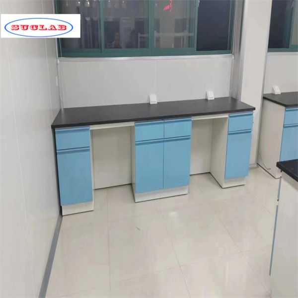 Quality White Chemistry Lab Bench Smooth Surface Ideal for Laboratories and B2B Buyers wholesale