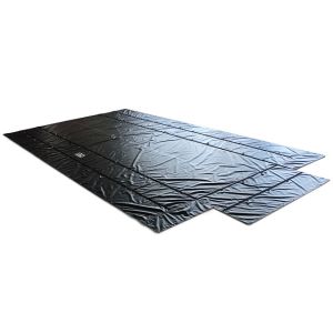 Blue Steel Tarps With PVC Coated Fabric For Custom Flatbed