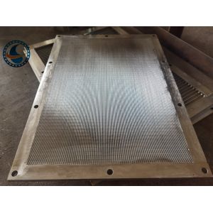 Duplex Steel 2507 Wedge Wire Panel Vee Shaped Flat Screen