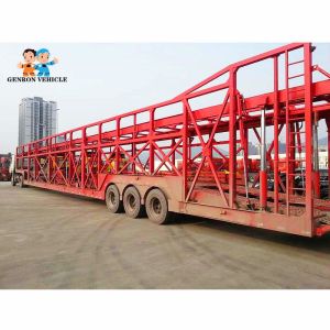 Anti Rust Double Deck Flatbed 24M Skeletal 10 Car Hauler