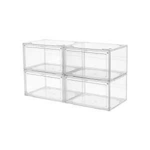 Acrylic Magnetic Clear Acrylic Shoe Boxes Stackable Transparent